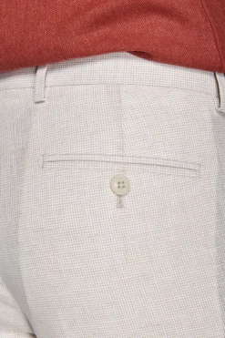 Light gray linen blend trousers