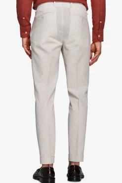 Light gray linen blend trousers