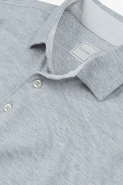 Light gray piquet polo shirt