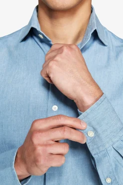 Light wash denim shirt