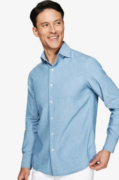 Light wash denim shirt