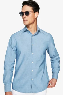 Light wash denim shirt