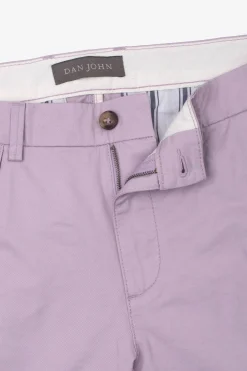 Lilac gabardine Bermuda shorts