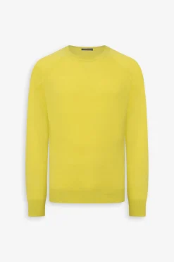 Lime fleece cut crewneck sweater