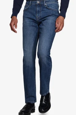 Medium blue denim trousers