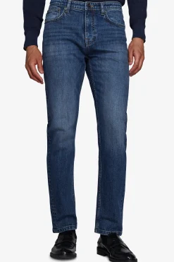Medium blue denim trousers