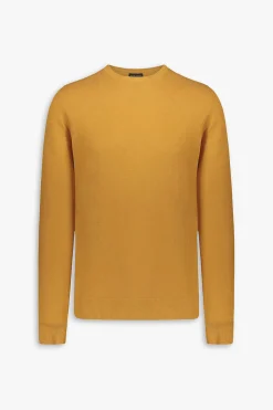Melon cotton crew-neck jumper