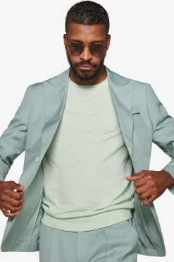Mint grisaille suit blazer