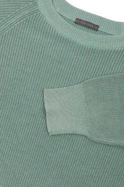 Mint ribbed crewneck sweater