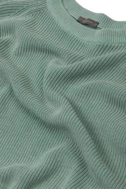 Mint ribbed crewneck sweater