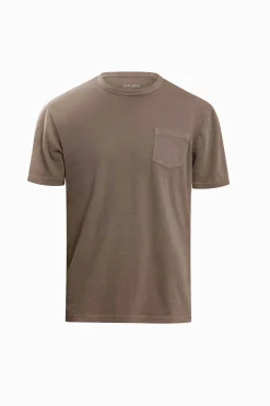 Mud crewneck t-shirt with chest pocket