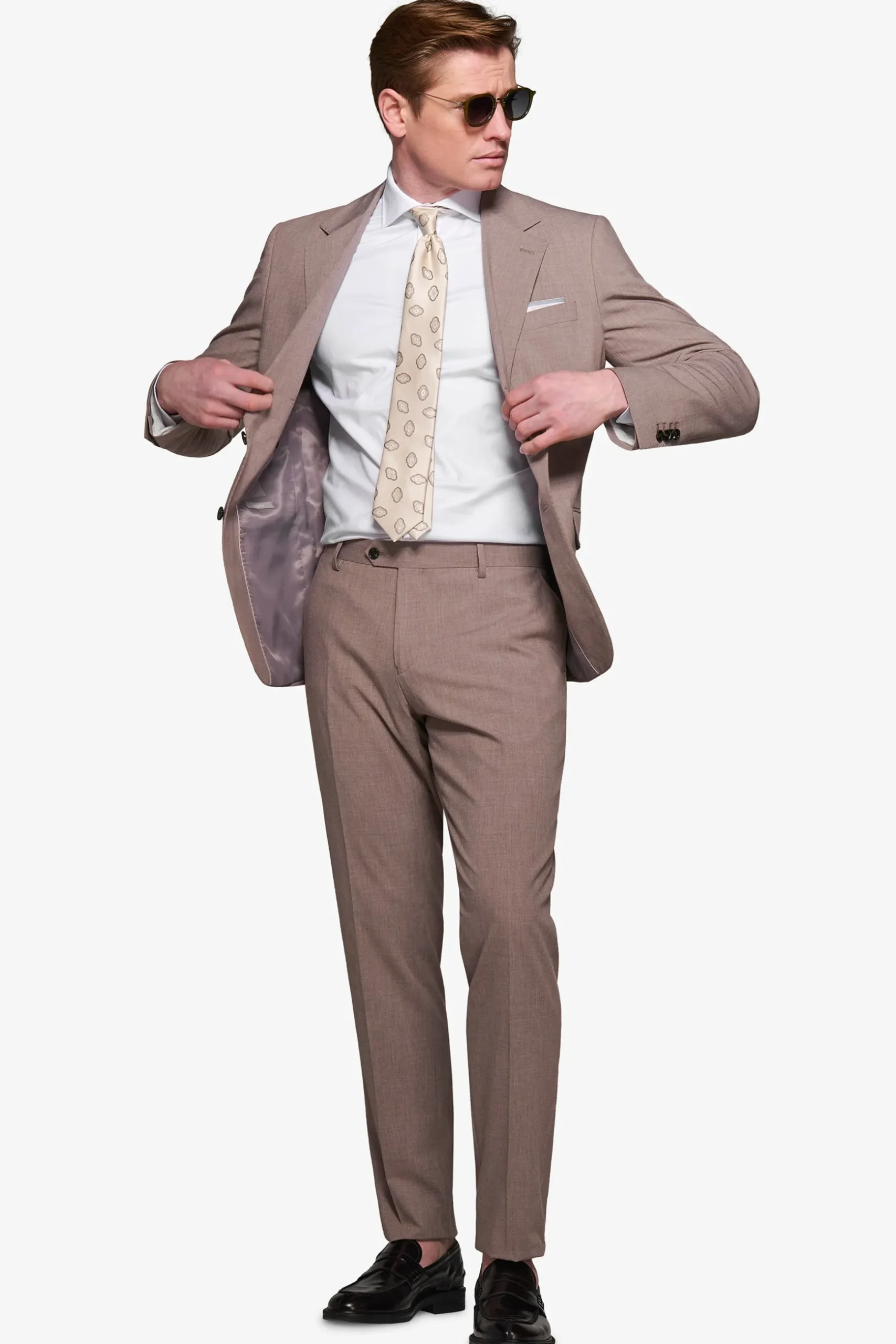 Mud lightweight grisaille suit blazer