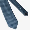 Navy cashmere design jacquard tie