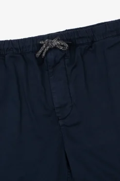 Navy garment-dyed Bermuda shorts