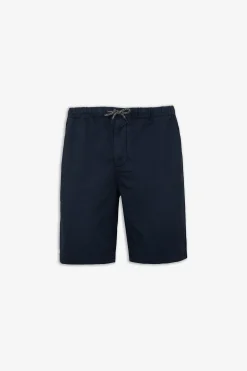 Navy garment-dyed Bermuda shorts