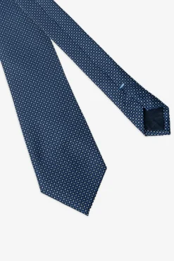 Navy micro-pattern tie