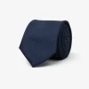 Navy pinpoint tie