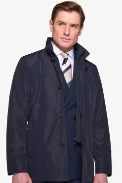 Navy Trench coat with bib