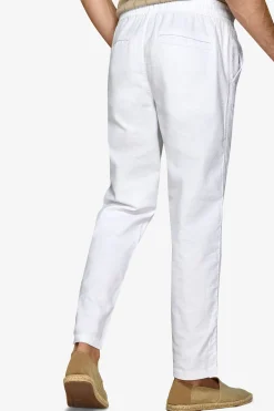 Optical white drawstring pants