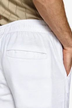 Optical white drawstring pants