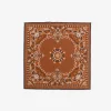 Orange cashmere design pocket square