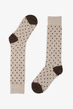 3-pack multi-pattern beige socks