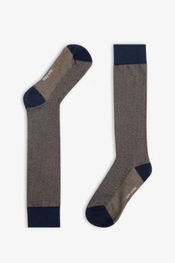 3-pack multi-pattern blue socks