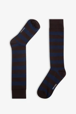 3-pack multi-pattern blue socks
