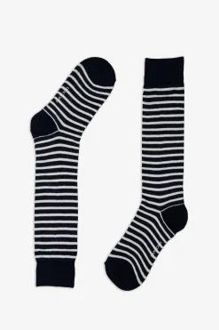 3-pack multi-pattern blue socks