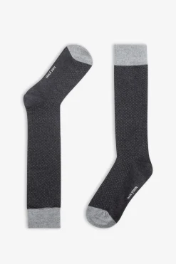 3-pack multi-pattern gray socks