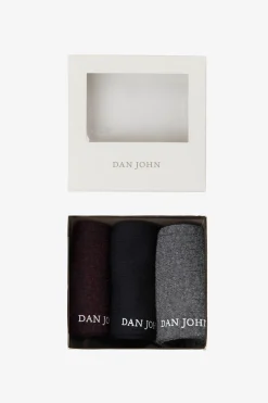 3-pack solid colour ribbed socks