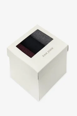 3-pack solid colour ribbed socks