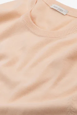 Peach cotton crewneck sweater