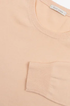 Peach cotton crewneck sweater