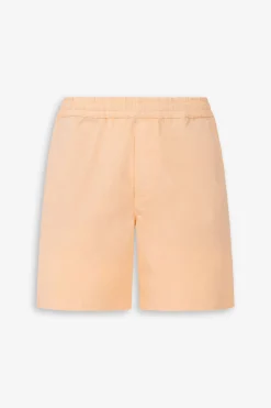 Peach parachute fabric bermuda shorts
