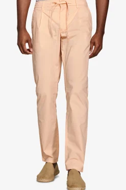 Peach parachute fabric drawstring trousers