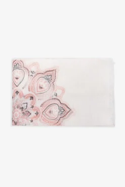 Pink cashmere design pashmina scarf