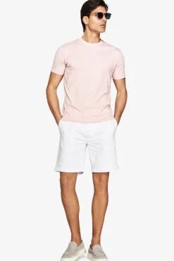 Pink light cotton basic t-shirt