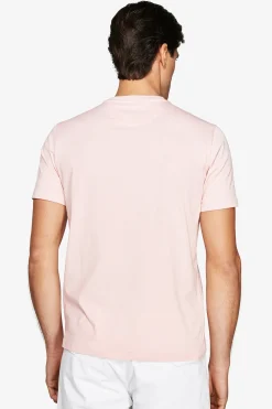 Pink light cotton basic t-shirt