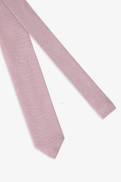 Pink woven tie