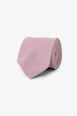 Pink woven tie