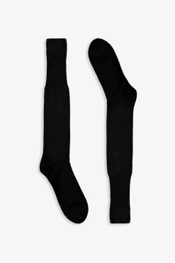 Plain black mercerised cotton socks