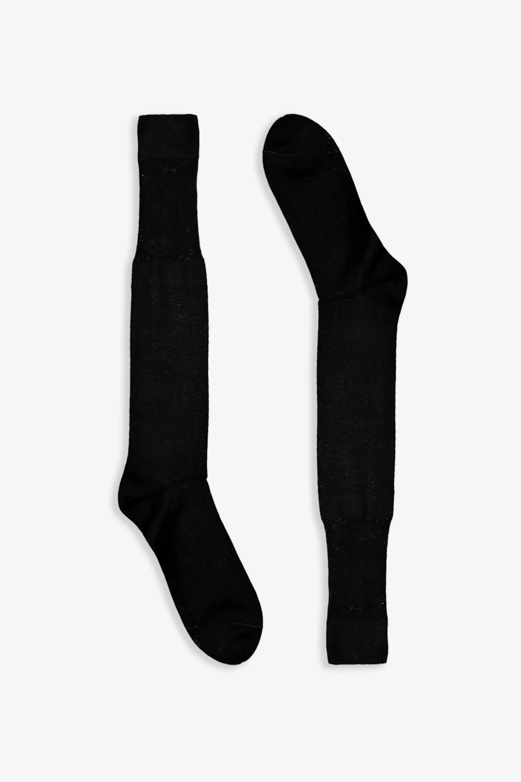 Plain black mercerised cotton socks