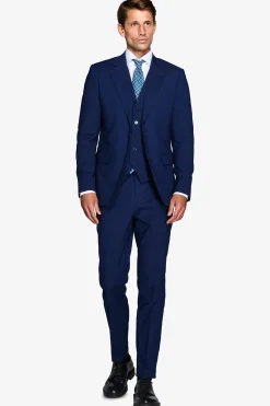 Plain royal blue classic suit blazer