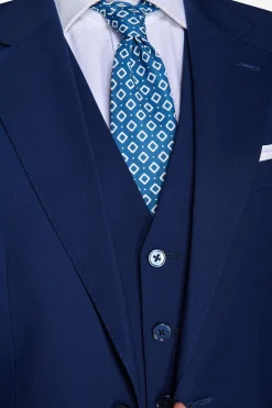 Plain royal blue classic suit blazer