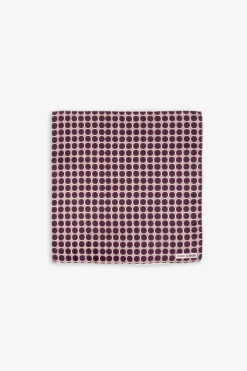 Pochette disegno cerchi bordeaux
