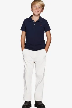 Polo con ricamo blu Kids