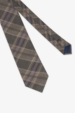 Purple Prince of Wales print tie