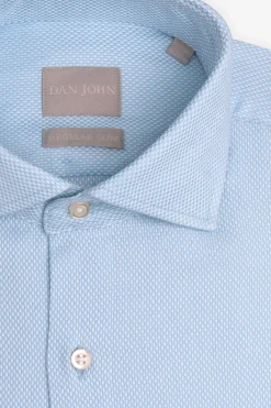 Regular-fit sky blue textured ‘la Picoco’ shirt