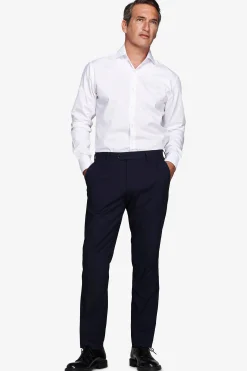 Regular fit white piquet shirt